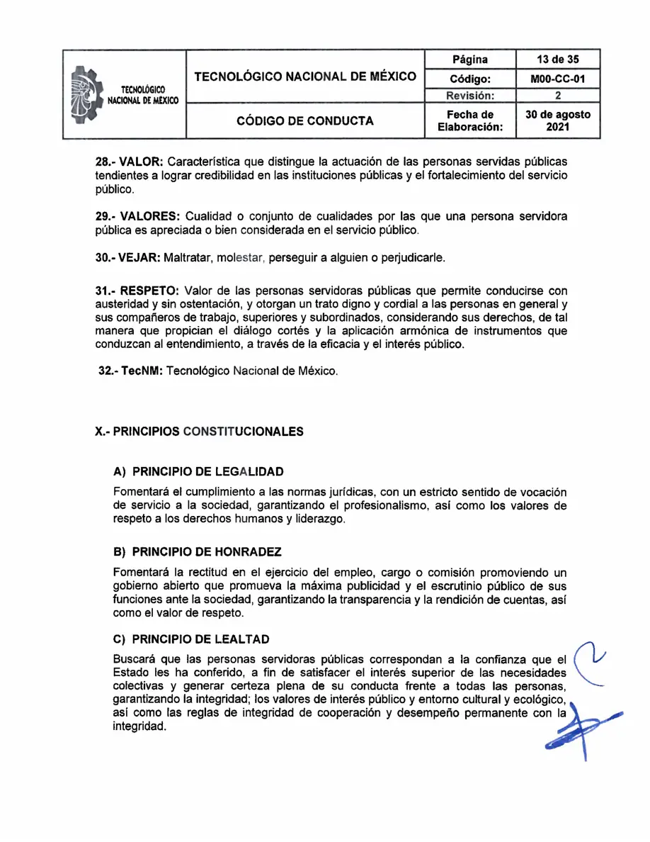 Página 13 de Código de Conducta del TecNM