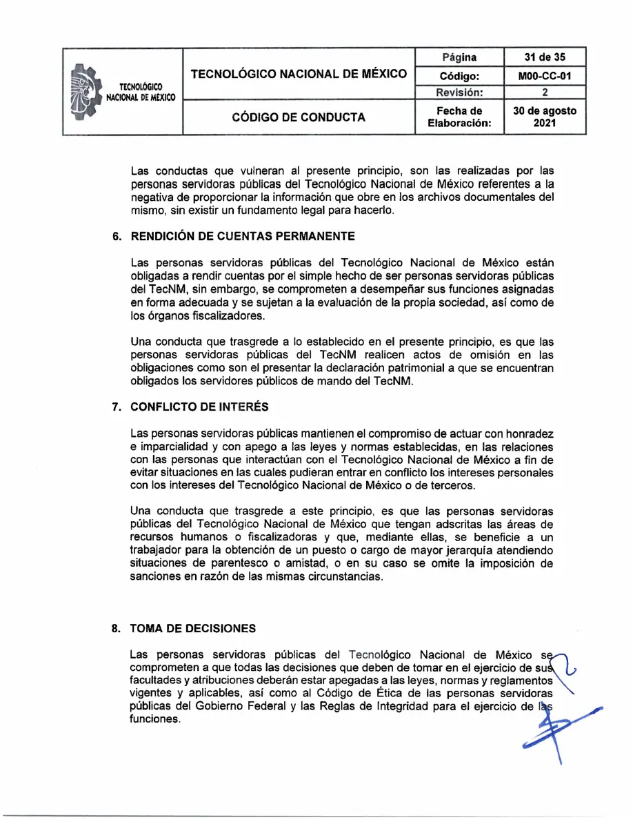 Página 31 de Código de Conducta del TecNM