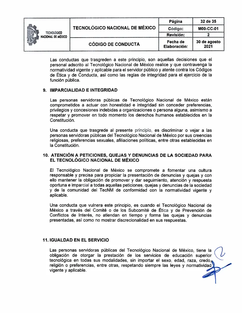 Página 32 de Código de Conducta del TecNM