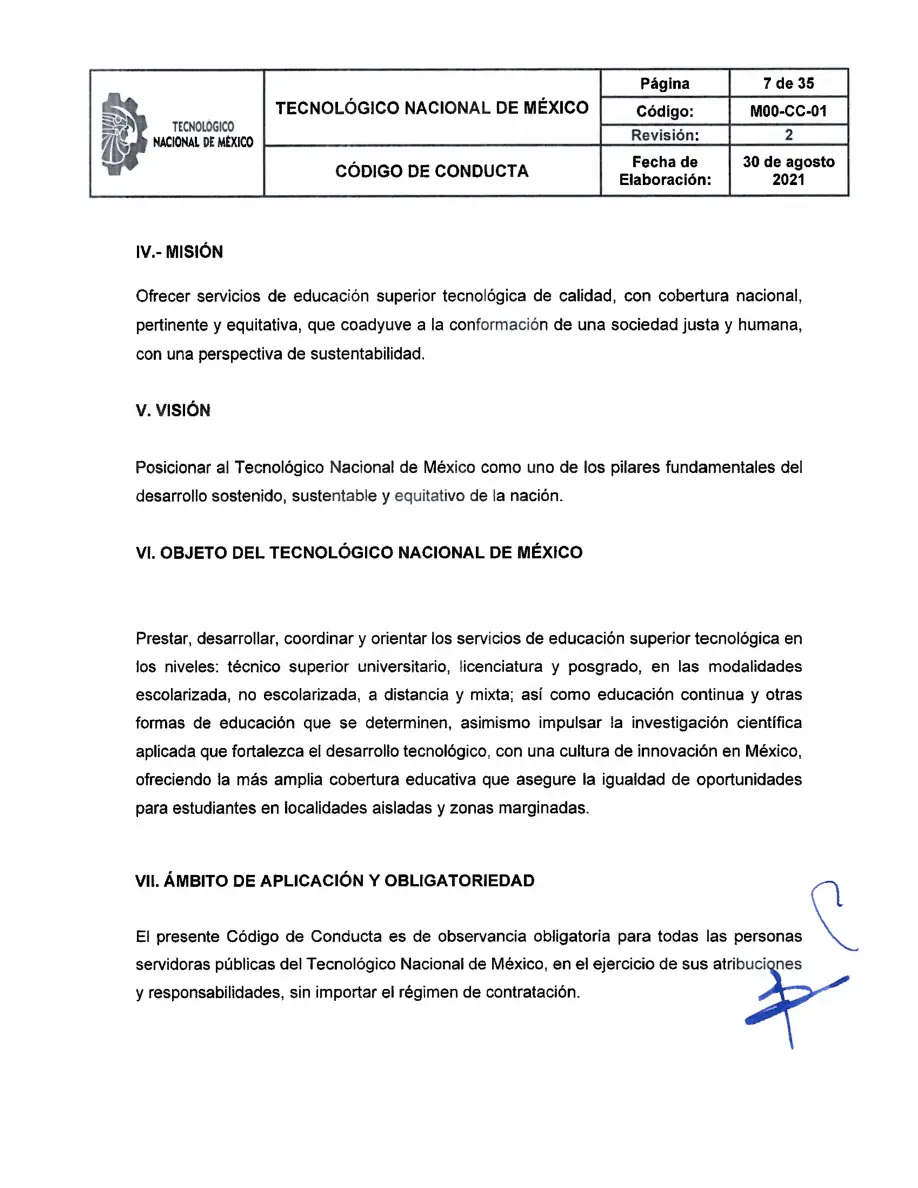 Página 7 de Código de Conducta del TecNM