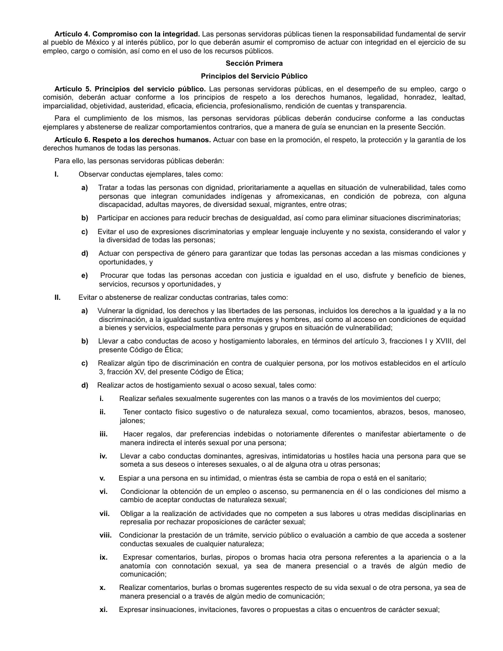Página 4 de Código de Ética e Integridad para un Buen Gobierno