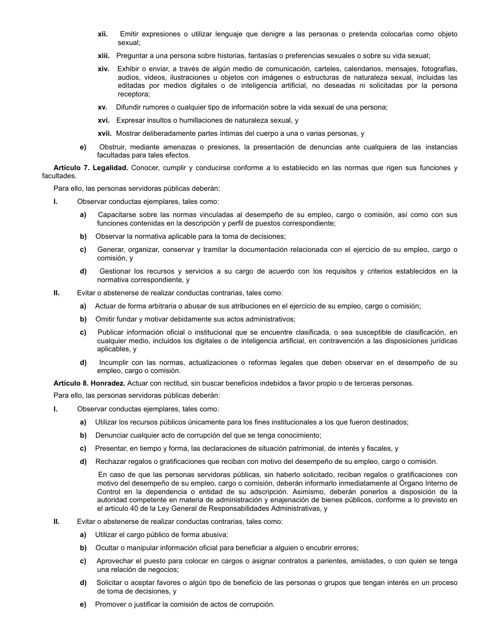Página 5 de Código de Ética e Integridad para un Buen Gobierno