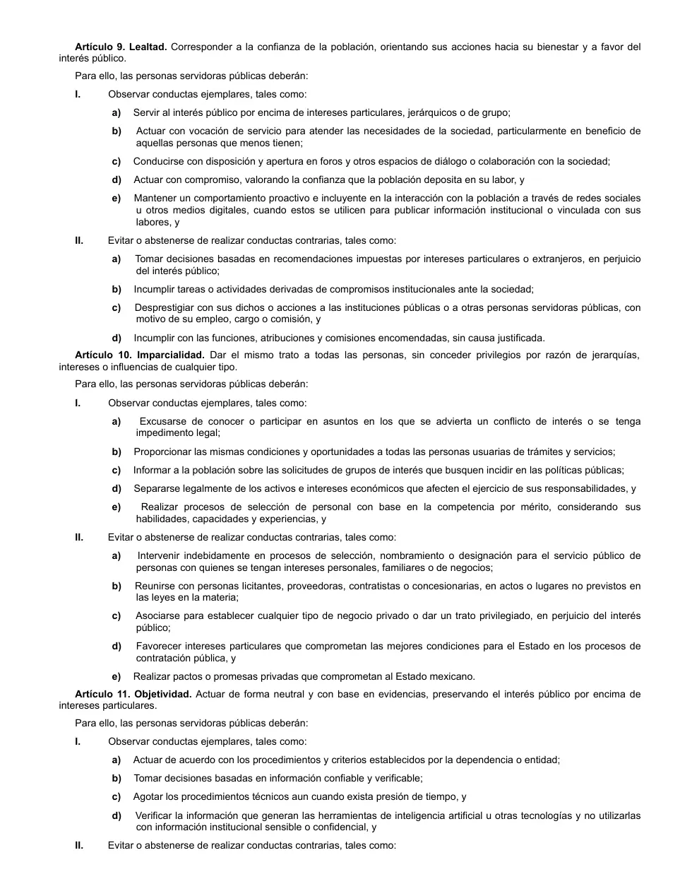 Página 6 de Código de Ética e Integridad para un Buen Gobierno