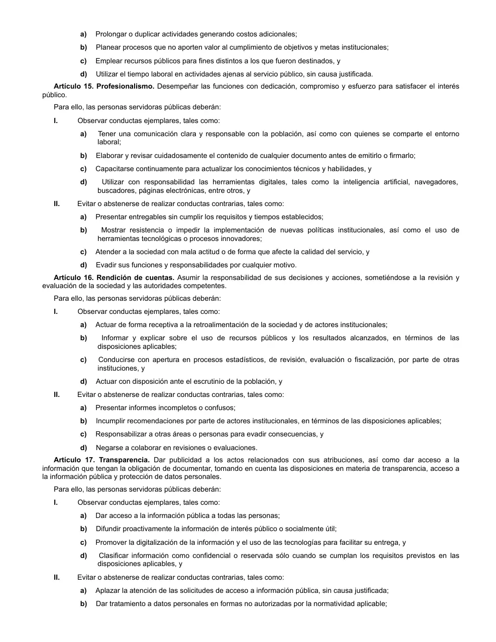 Página 8 de Código de Ética e Integridad para un Buen Gobierno