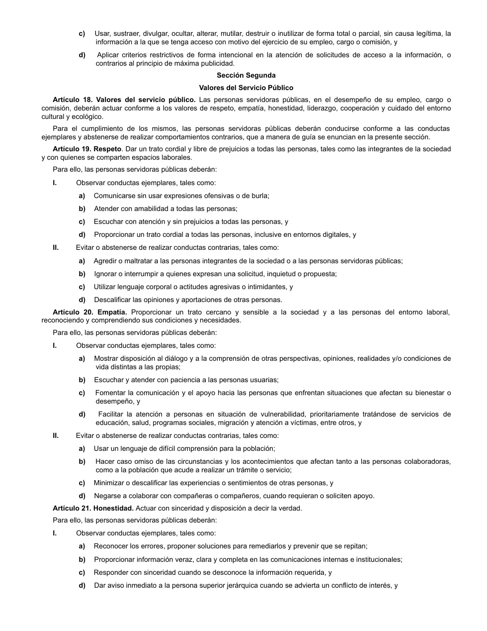Página 9 de Código de Ética e Integridad para un Buen Gobierno