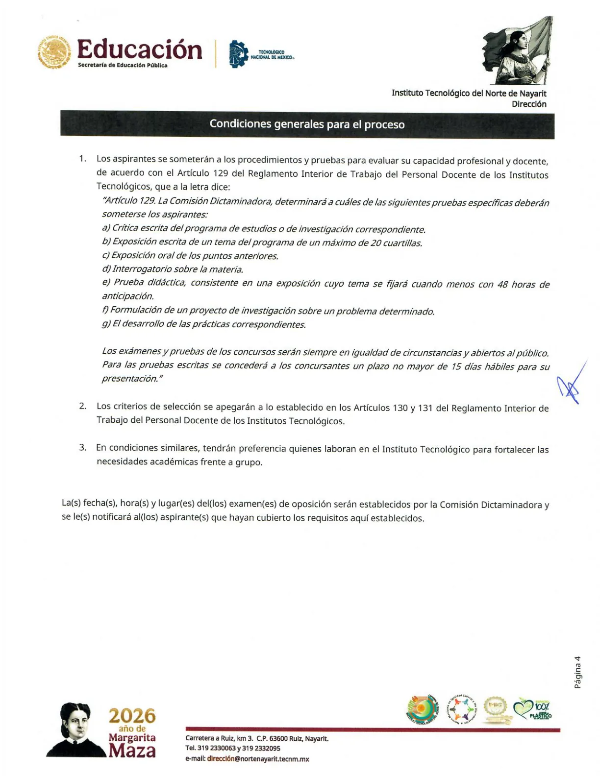 Página 4 de Convocatoria Docente N.º 02/2026