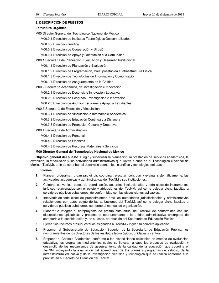 Página 10 de Manual de Organización General del TecNM