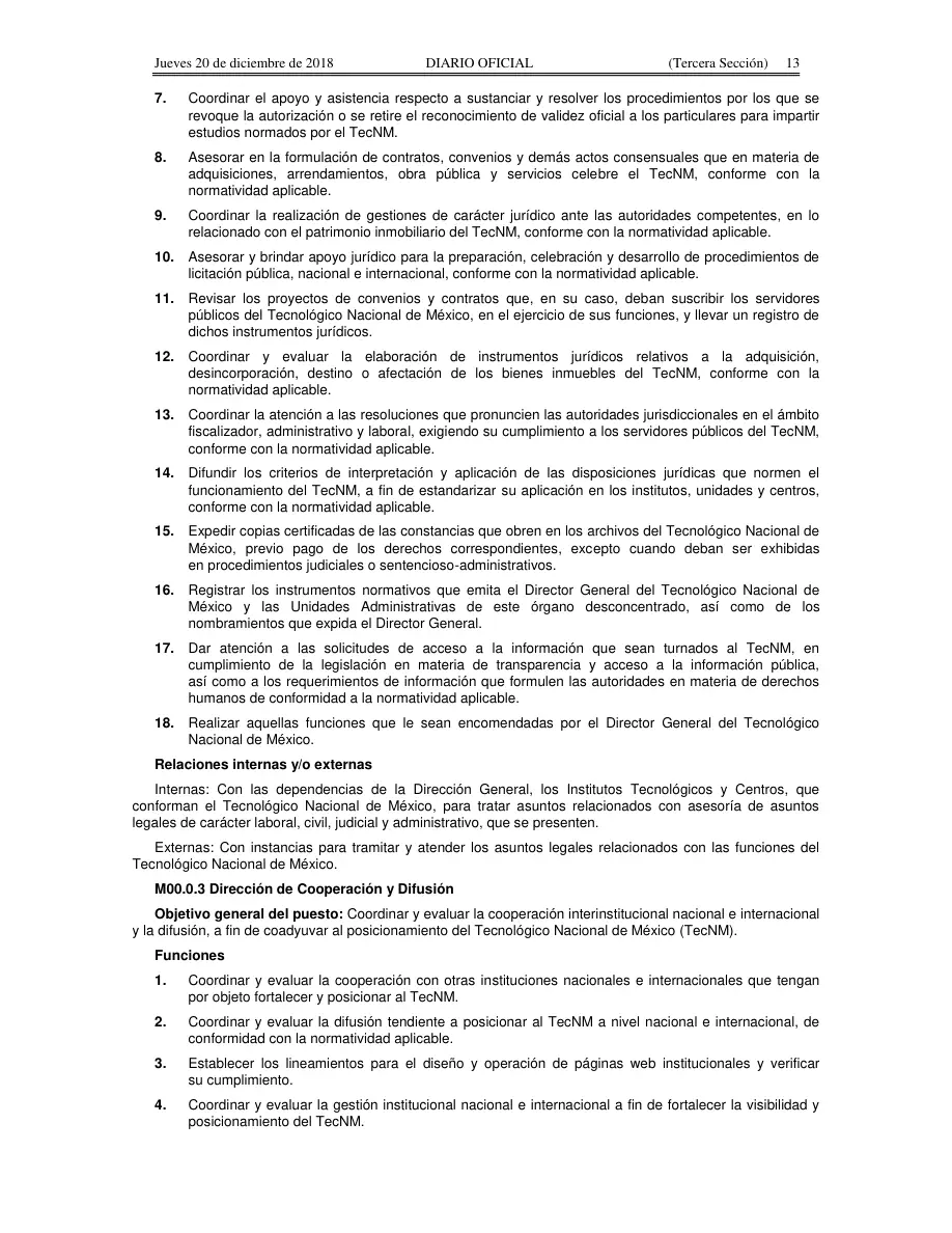 Página 13 de Manual de Organización General del TecNM