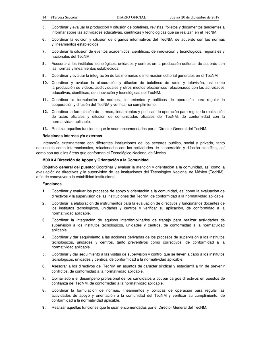 Página 14 de Manual de Organización General del TecNM