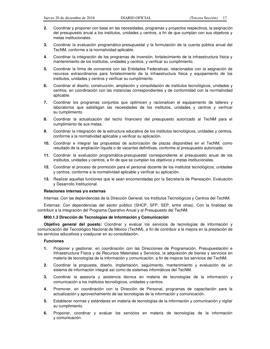 Página 17 de Manual de Organización General del TecNM