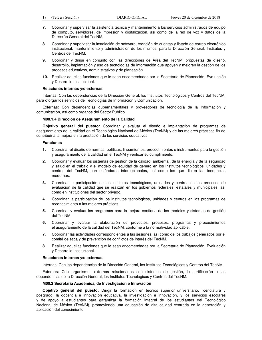 Página 18 de Manual de Organización General del TecNM