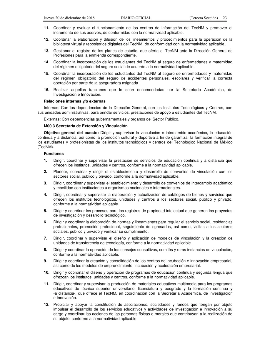 Página 23 de Manual de Organización General del TecNM