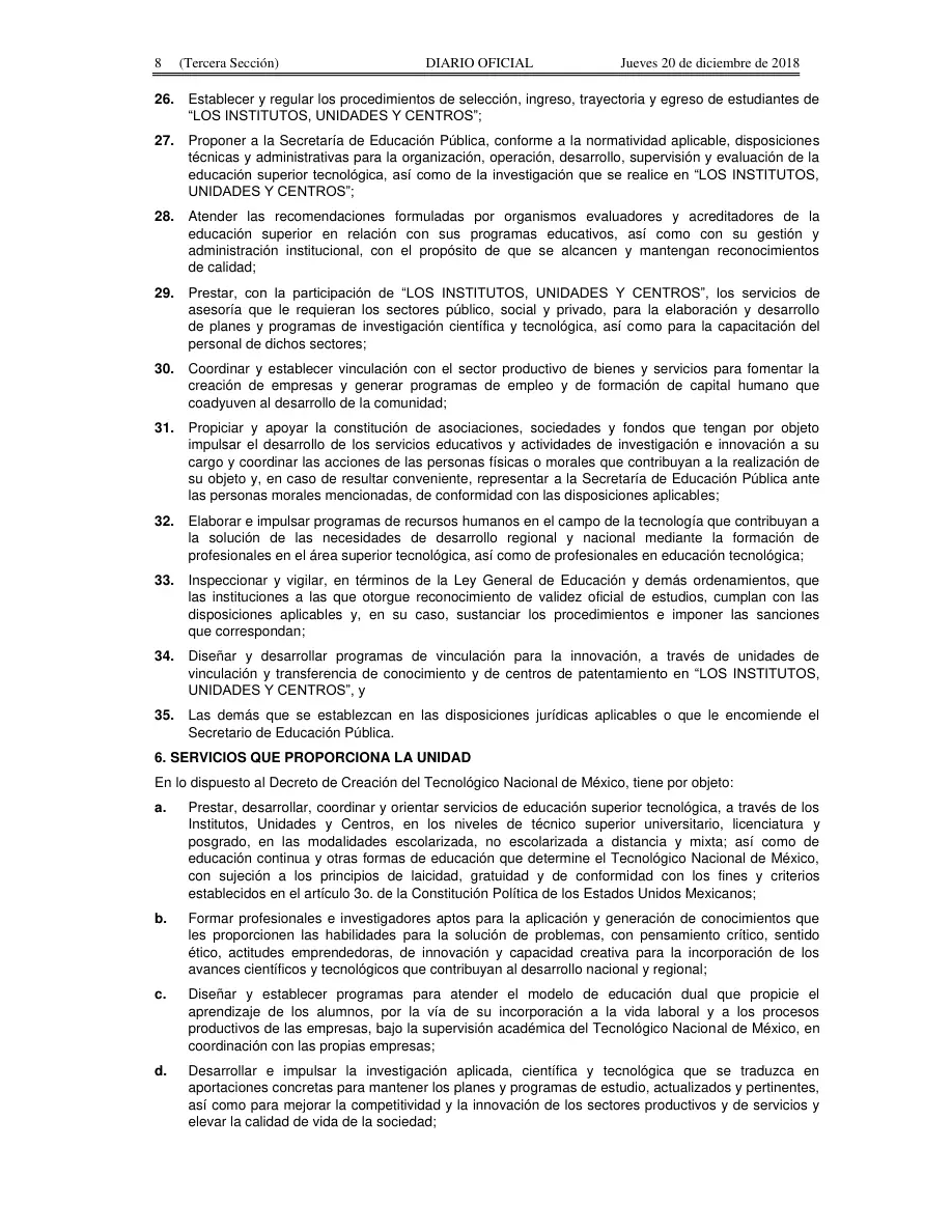 Página 8 de Manual de Organización General del TecNM