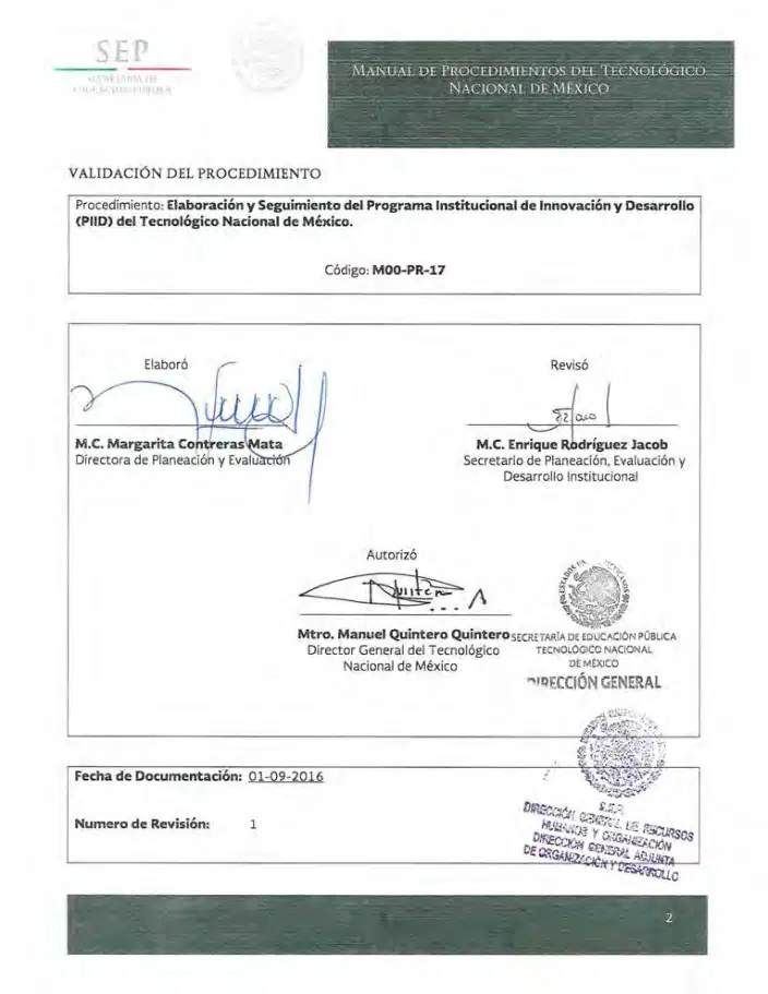Página 114 de Manual de Procedimientos del TecNM