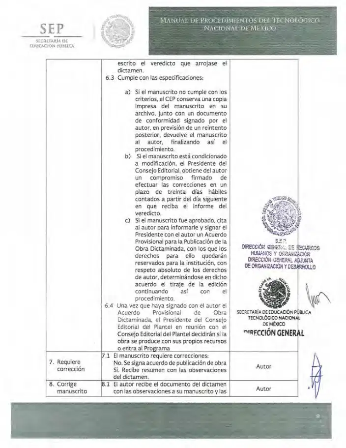 Página 179 de Manual de Procedimientos del TecNM
