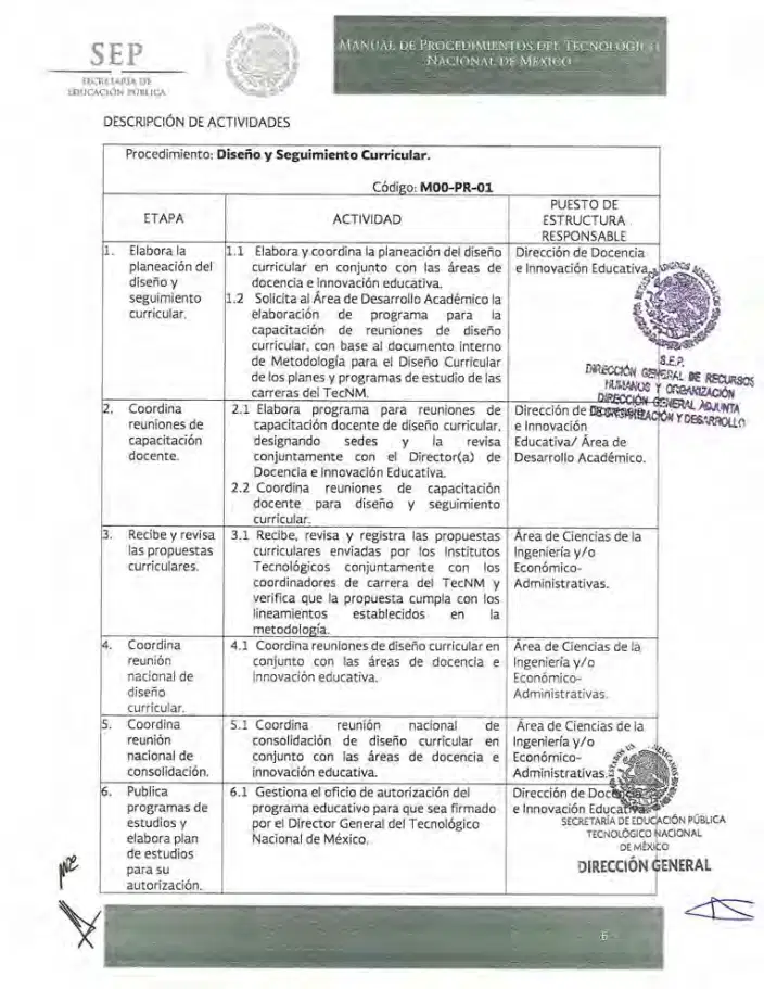 Página 19 de Manual de Procedimientos del TecNM