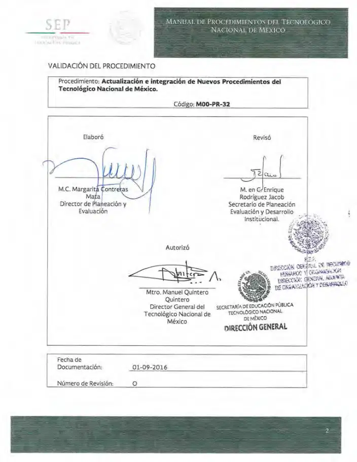Página 250 de Manual de Procedimientos del TecNM