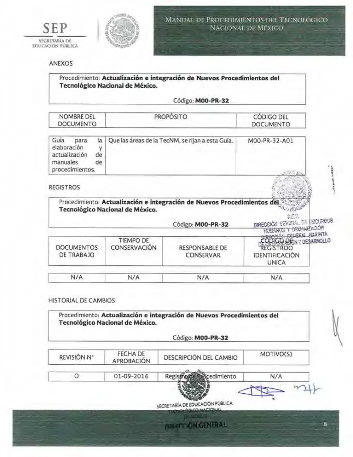 Página 256 de Manual de Procedimientos del TecNM