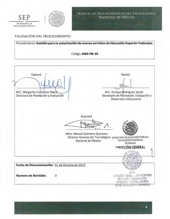 Página 258 de Manual de Procedimientos del TecNM