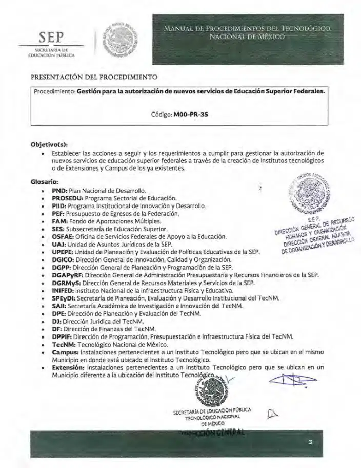 Página 259 de Manual de Procedimientos del TecNM