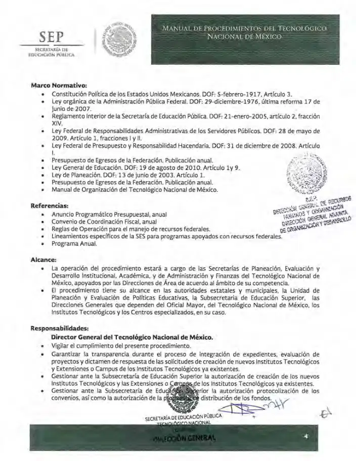 Página 260 de Manual de Procedimientos del TecNM