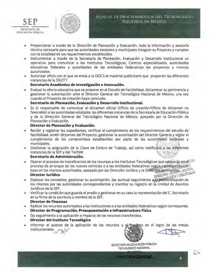 Página 261 de Manual de Procedimientos del TecNM