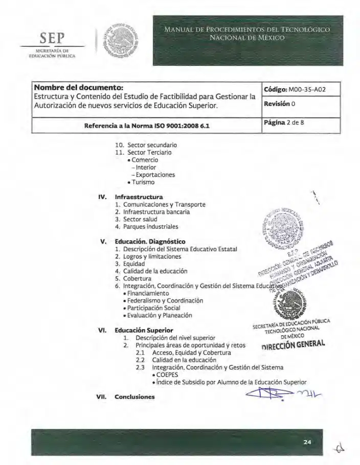 Página 280 de Manual de Procedimientos del TecNM