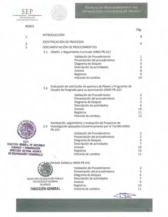Página 5 de Manual de Procedimientos del TecNM