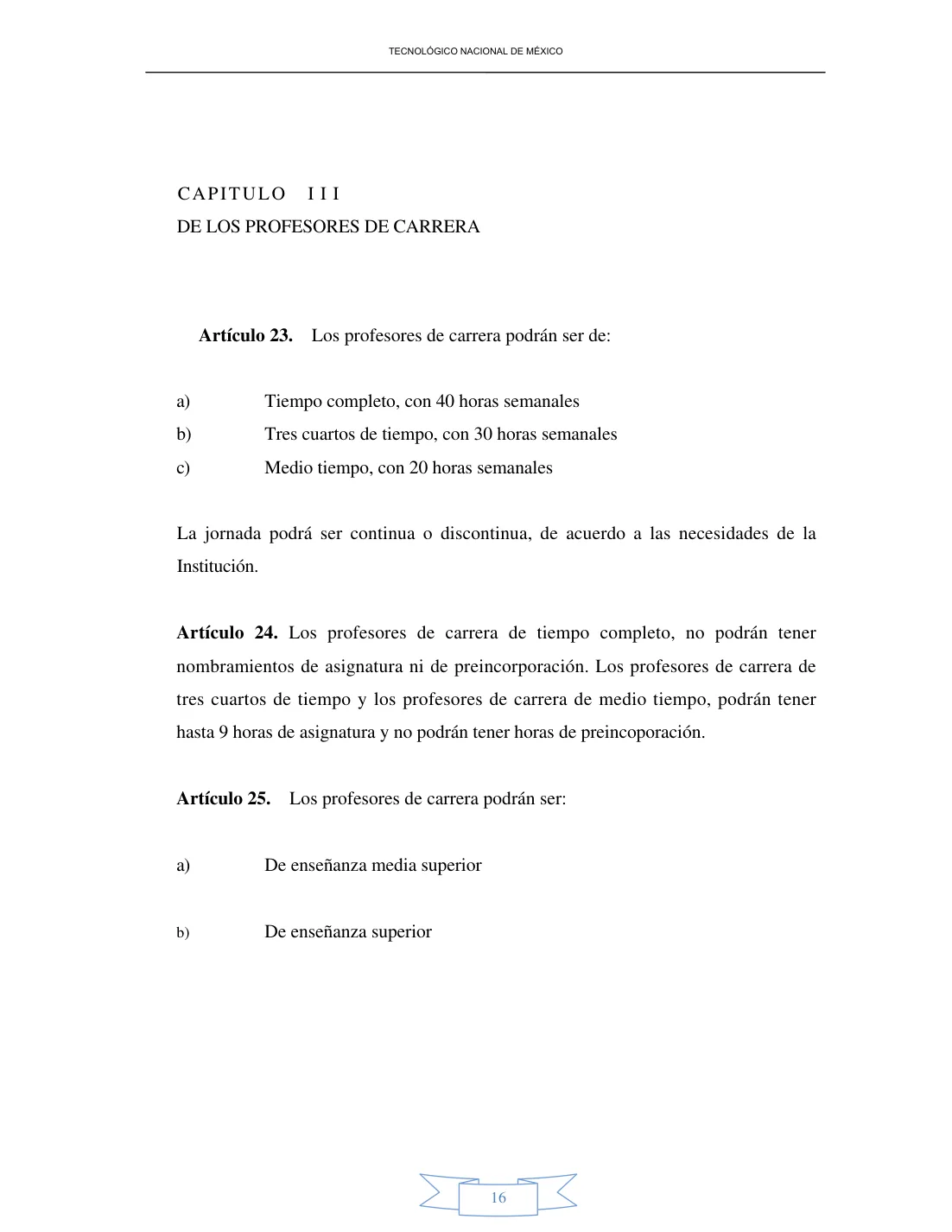 Página 16 de Reglamento Interior de Trabajo del Personal Docente