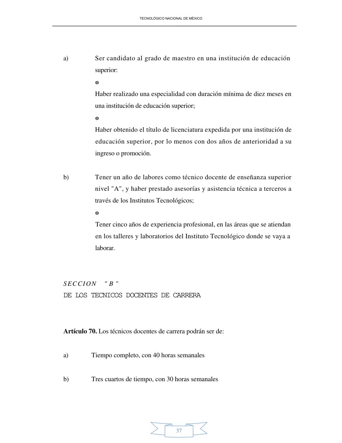 Página 37 de Reglamento Interior de Trabajo del Personal Docente