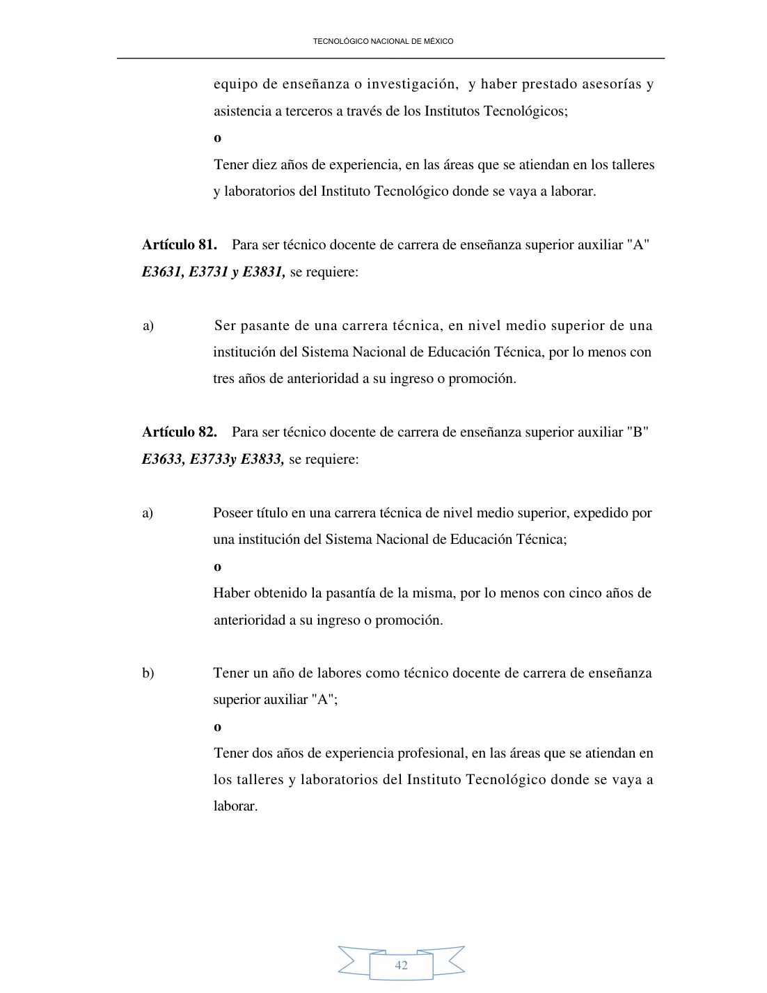 Página 42 de Reglamento Interior de Trabajo del Personal Docente