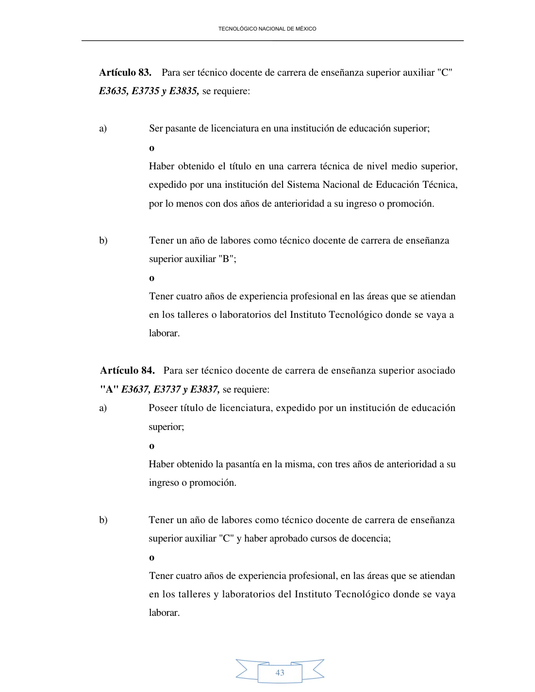 Página 43 de Reglamento Interior de Trabajo del Personal Docente