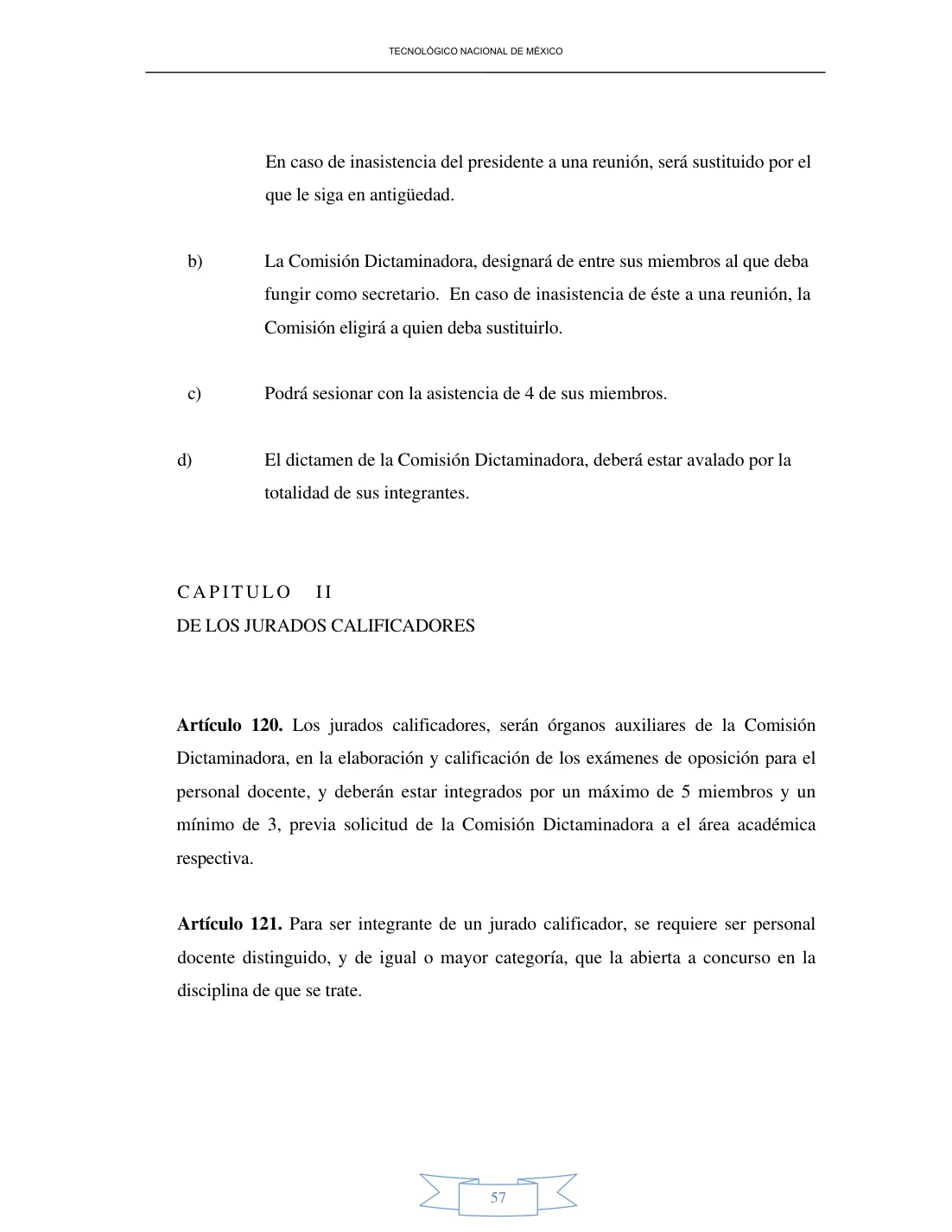 Página 57 de Reglamento Interior de Trabajo del Personal Docente
