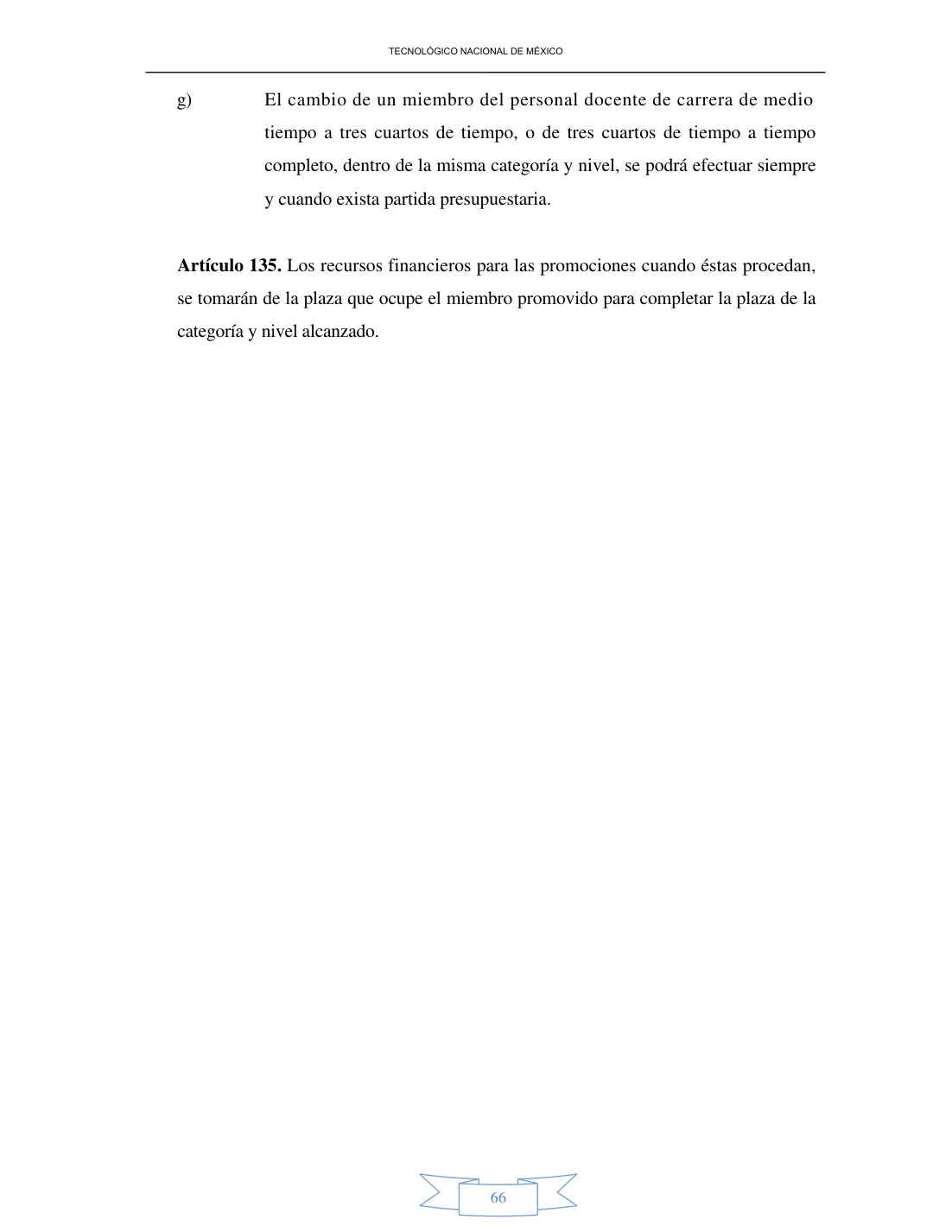 Página 66 de Reglamento Interior de Trabajo del Personal Docente