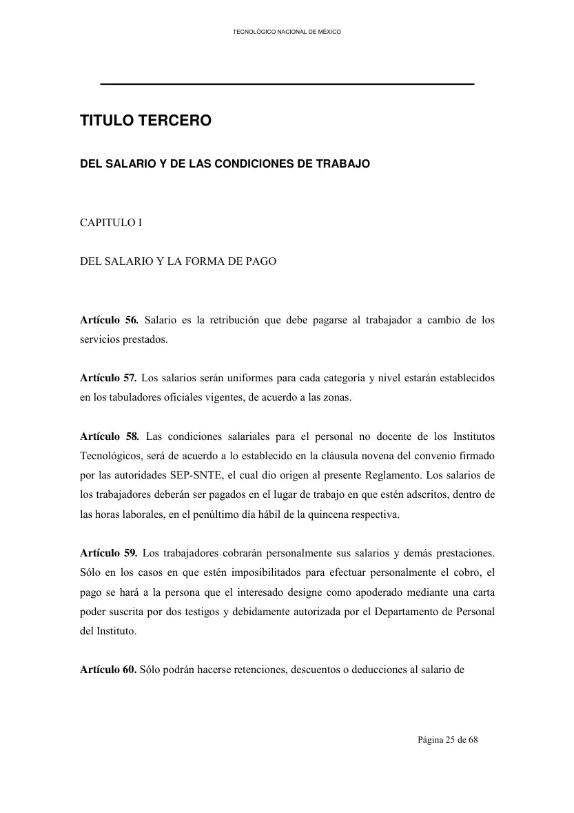 Página 26 de Reglamento Interior de Trabajo del Personal No Docente