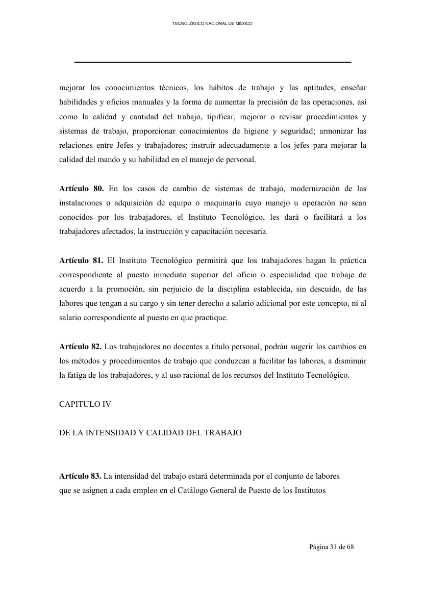 Página 32 de Reglamento Interior de Trabajo del Personal No Docente
