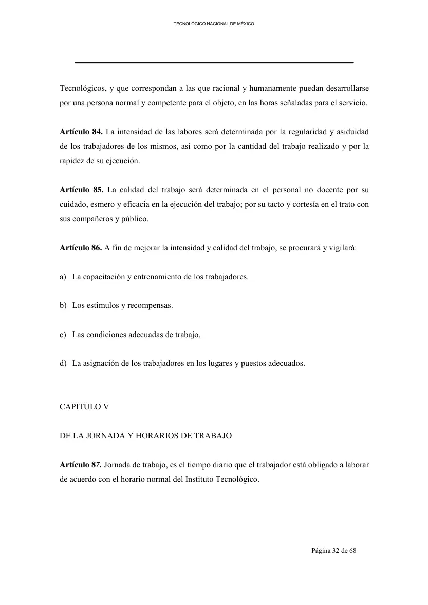 Página 33 de Reglamento Interior de Trabajo del Personal No Docente