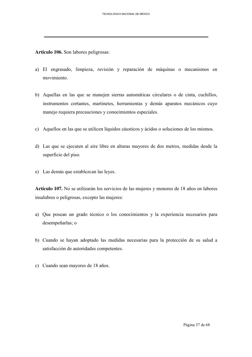 Página 38 de Reglamento Interior de Trabajo del Personal No Docente