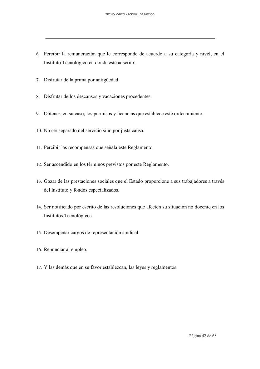 Página 43 de Reglamento Interior de Trabajo del Personal No Docente