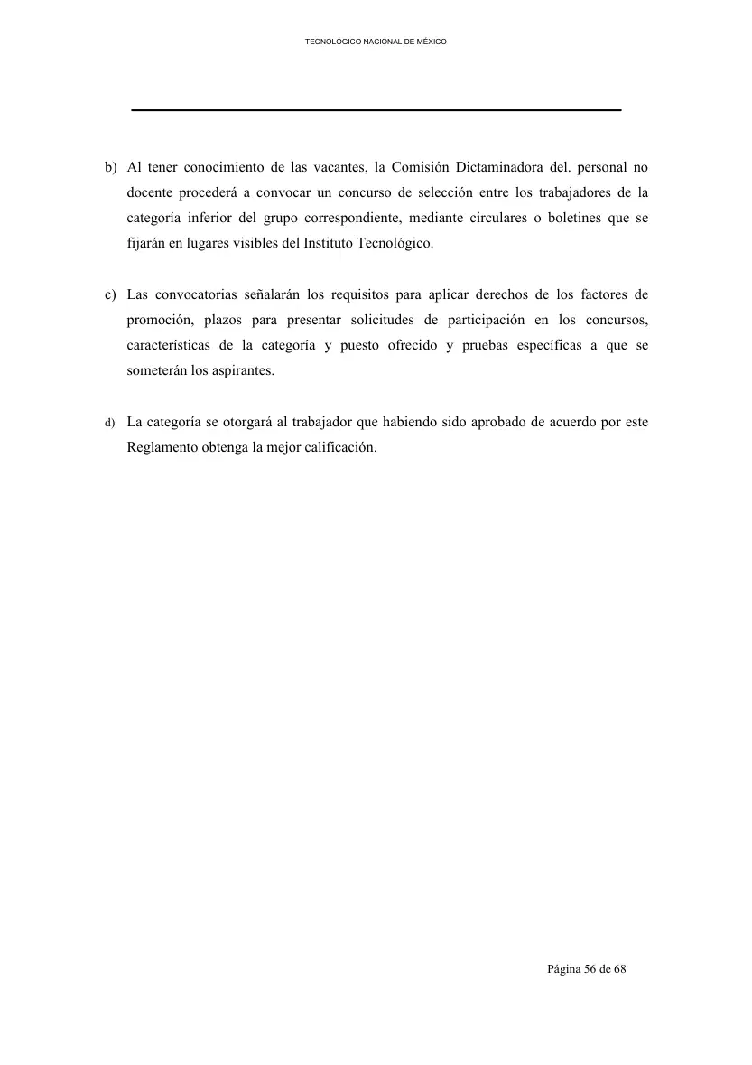 Página 57 de Reglamento Interior de Trabajo del Personal No Docente